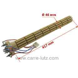 Rsistance statite cable tte carre 47 mm 2100W triphase de chauffeau