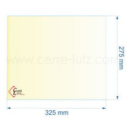 Vitre réfractaire Vitrocéramique 325x275 mm de foyer Aduro 10