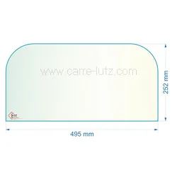 verre rfractaire Vitrocramique 495x252/170 arrondi Deville Dovre