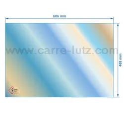 Vitre rfractaire Vitrocramique 686x468 mm P0051354  non srigraphie Deville