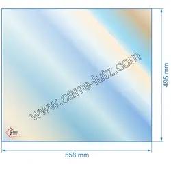 Vitre rfractaire Vitrocramique 558x495 mm P0052947  non srigraphie Deville