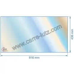 Vitre rfractaire Vitrocramique 816x436 mm P0051439 Deville