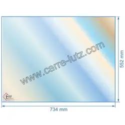 Vitre rfractaire Vitrocramique 734x552 mm P0052096  non srigraphie Deville
