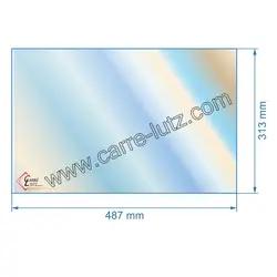 Vitre rfractaire Vitrocramique 487x313 mm AX912644 Invicta