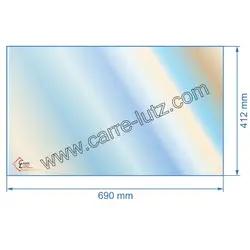 Vitre rfractaire Vitrocramique 690x412x4 mm P0022979 Deville
