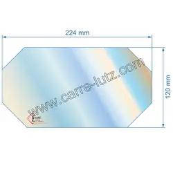 Vitre r�fractaire 224x120x4 00001304459 Godin 3736