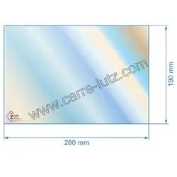 Verre réfractaire Vitrocéramique 280x190 188703 Franco-Belge
