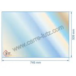 Vitre r�fractaire Vitroc�ramique 746x509x4 mm compatible avec Deville - P0051542