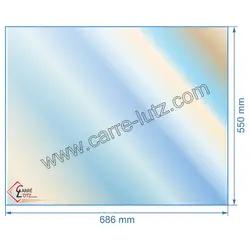 Vitre r�fractaire Vitroc�ramique 686x550x4 mm compatible avec Deville - P0051784