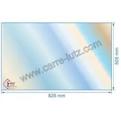 Vitre r�fractaire Vitroc�ramique 828x505x4 mm compatible avec Deville - P0048183