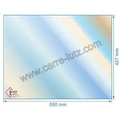Vitre r�fractaire Vitroc�ramique 550x427x4 mm compatible avec Deville - P0048510