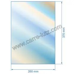 Vitre r�fractaire Vitroc�ramique 370x260 mm D0026740 de poele � pellets Deville