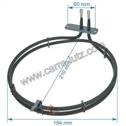 Rsistance circulaire 2100W 865945, 865946, 839747 de four Gorenje
