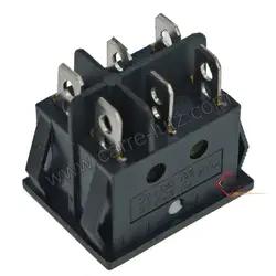 Interrupteur inverseur 10A 250V 6 contacts 22x25 mm