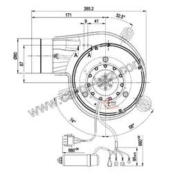 Ventilateur extracteur de fumée RIC282 de poele a pellet Palazzetti