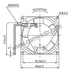Ventilateur 18W 240V 92x92x38 mm