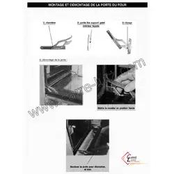 Charnière de porte de four 00001306051 Godin