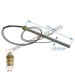 Résistance 300W de poêle à pellet D9.50 mm L150 mm Résistance 300W de poêle à pellet D9.50 mm L150 mm