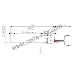 Bougie ou Résistance 350W 9,5 mm longueur 140 mm de poêle à pellet 41451209600 MCZ