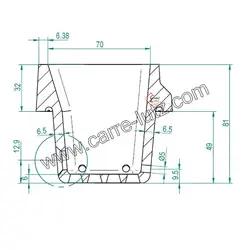 Pot bruleur ou creuset de foyer de poêle à granulé modele standard