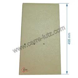 Plaque arriere droite 498 mm vermiculite 808134 Panadero Nevada