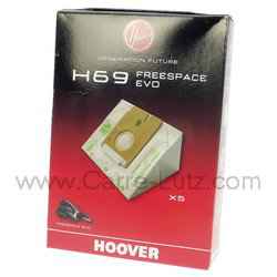 Sacs d'aspirateur par 5 Hoover Freespace H69