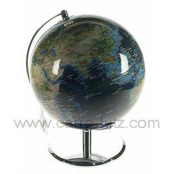 Globe terrestre diamètre 25 cm bleu