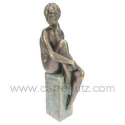 Sculpture bronze Nu / colonne