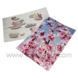 Set de table galet/fleur pommier
