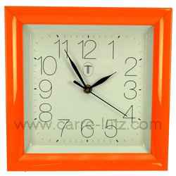 Horloge carré orange