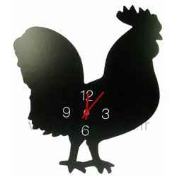Horloge coq noir