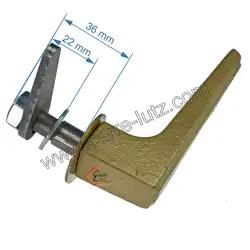 Poignée laiton axe 36 mm de convecteur Efel Surdiac