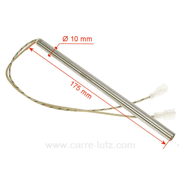 Résistance D'Allumage Pour Poêle à Granulés Montegrappa - 320W, 10mm De Diamètre, 180mm De Long - Pièce De Rechange