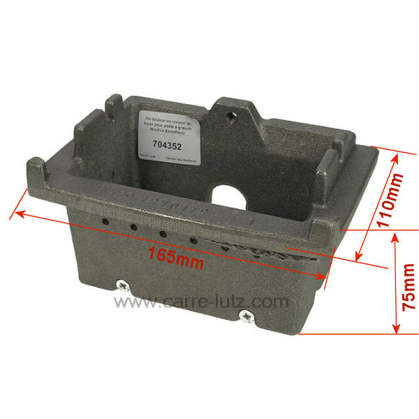 Brasero En Fonte Extraflame - Pièce De Rechange Pour Poêles Dal Zotto, Extraflamme, Opera - Dimensions 17x11x12.5 Cm