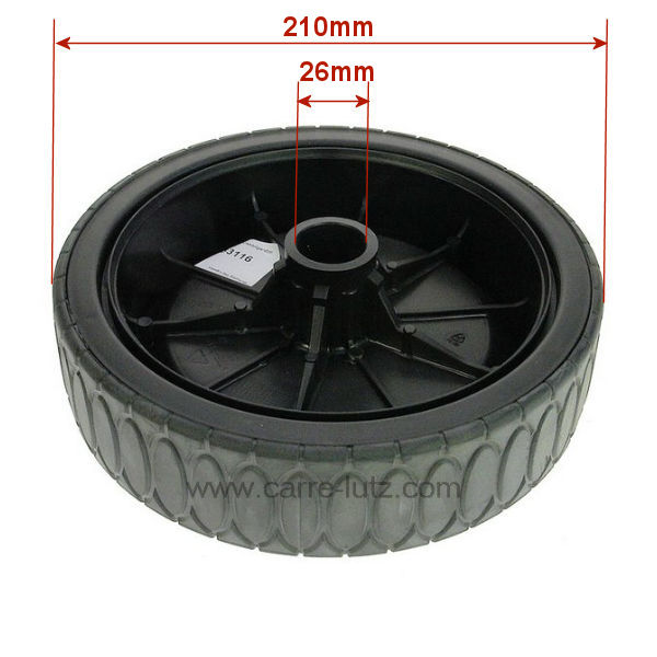 Roues De Rechange En Caoutchouc Pour Tondeuse à Gazon - Kit De 1 Roue, Tailles 17.8/20.3/25.4 Cm, Pour Tondeuses Poussées